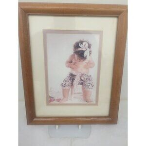 Vintage Anne Geddes 1994 Litho Print in Frame 8"x10"